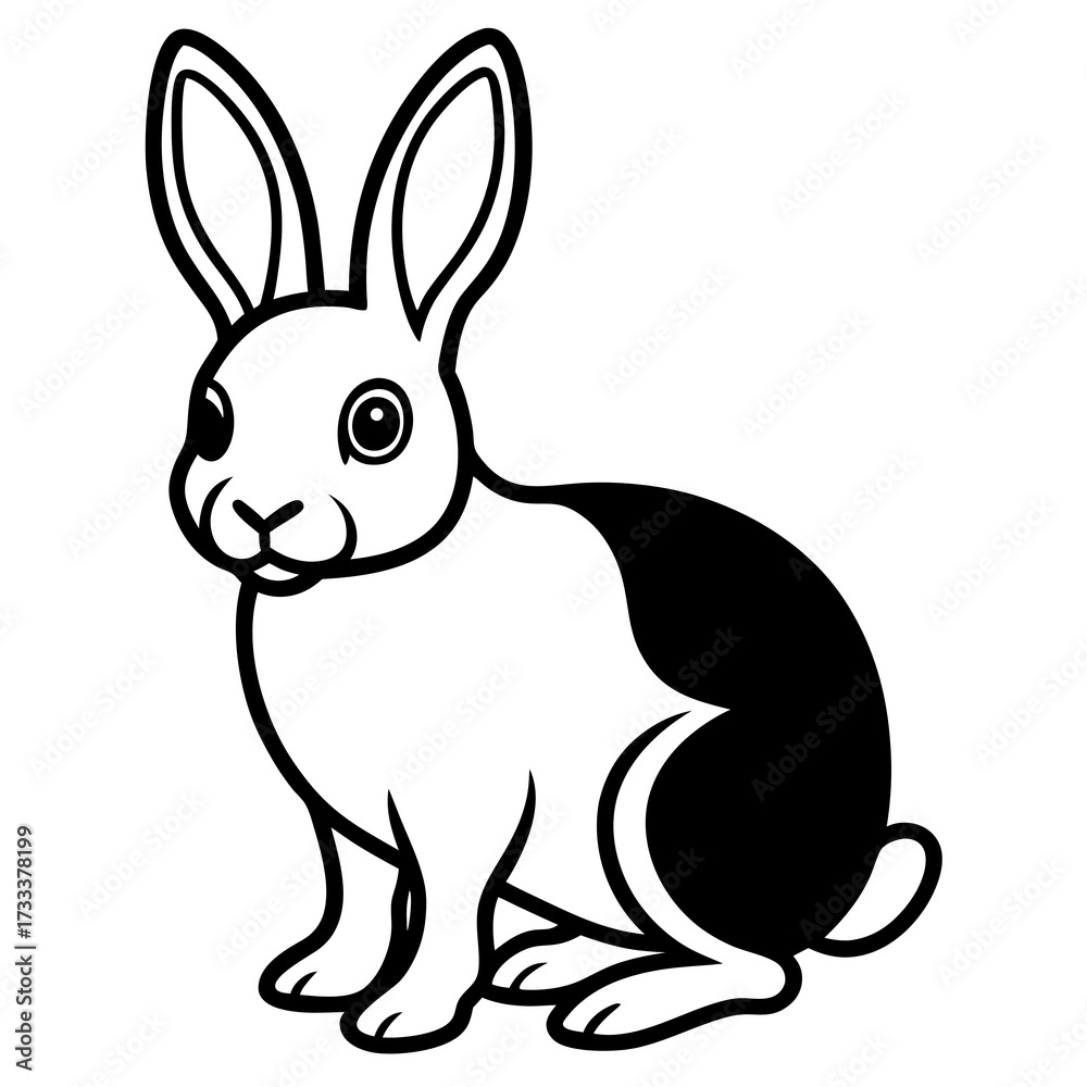 Obraz premium vector illustration of a rabbit