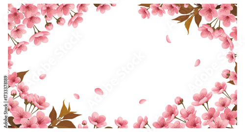 pink flower frame
