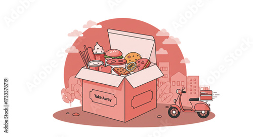 Fast food boxes for delivery