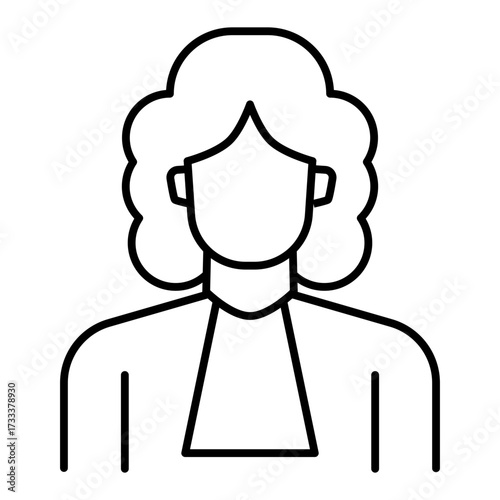 judge line icon with editable stroke