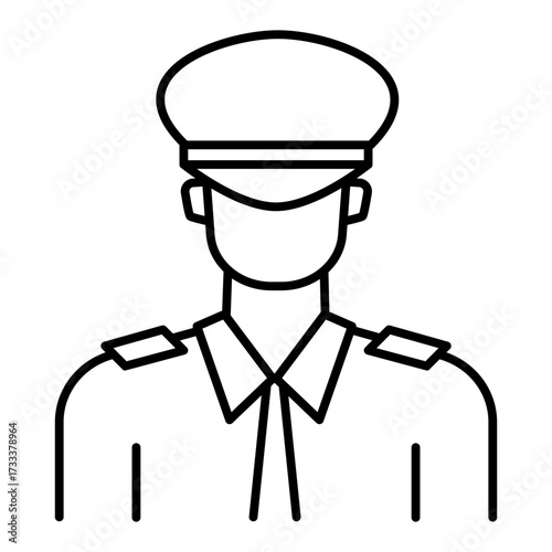 pilot line icon with editable stroke