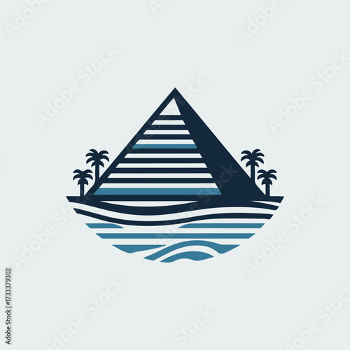 Pyramid Egypt Landmark Logo