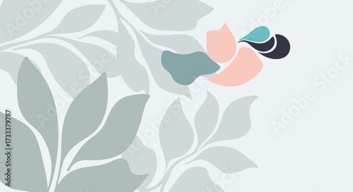 A delicate floral pattern with soft pastel colors and subtle nature-inspired elements.