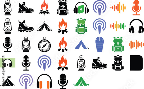 Inspiring camping gear and podcasting equipment for adventurous outdoor podcast creators wanting to share their stories around the campfire