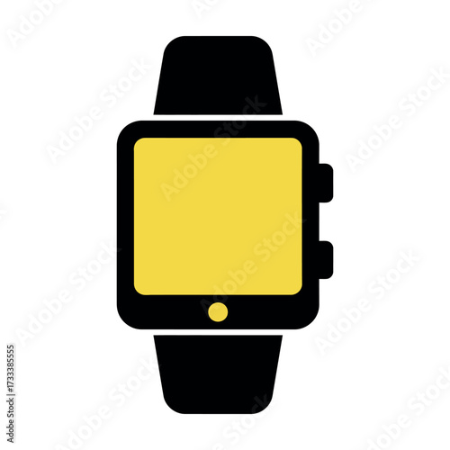 Modern smartwatch yellow screen design