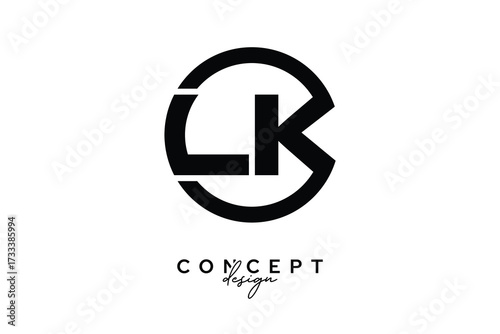 LK Creative Circle Monogram Logo Design – Modern Branding Concept