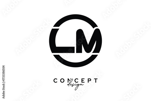 LM Creative Circle Monogram Logo Design – Modern Branding Concept