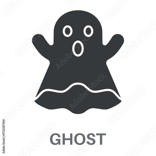 Ghost Simple Style Glyph Design Vector