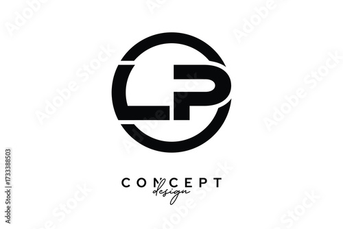 LP Creative Circle Monogram Logo Design – Modern Branding Concept