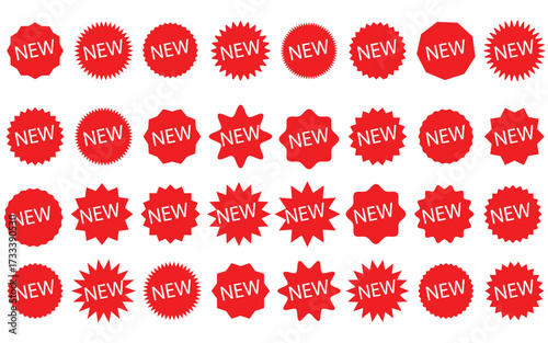 Starburst Sale Stickers and Price Tags – Vector Sunburst Badges, Promo Labels, and Callout Shapes Collection