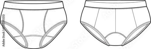 Technical Fashion Flat Drawing of Women's Casual Shorts in Tan with a High Elastic Waist, Ruffle-Trimmed Pockets, and a Decorative Bow Tie for a Summer Design Vector.