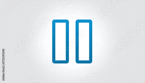 Play/Pause symbol, outlined in blue