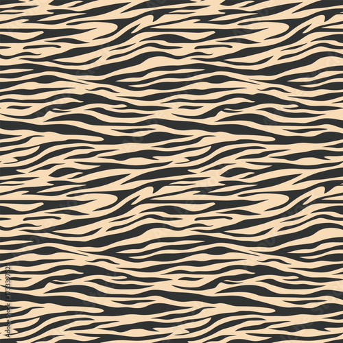 Cute Kawaii Zebra Stripes Seamless Pattern Background for Textiles and Design