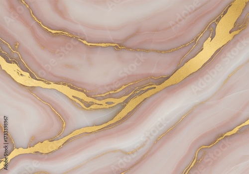 Simple elegant background with pink marble effect and gold fibers