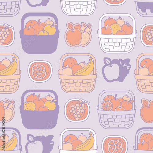 A Cute Kawaii Seamless Pattern featuring Charming Blue Foxes and Whimsical Red Mushrooms, Perfect for Children's Designs or Fabric Backgrounds