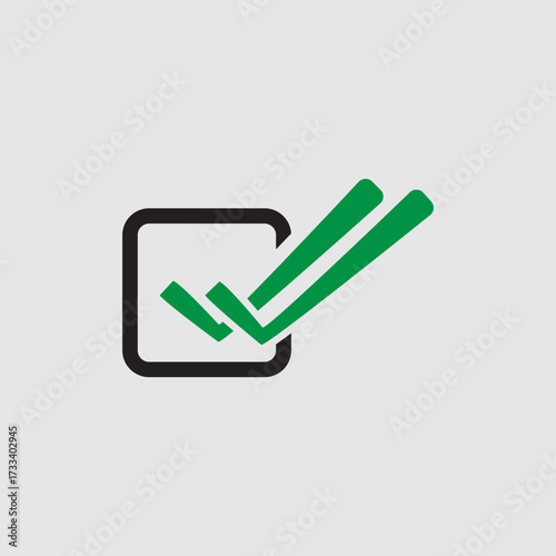Check mark icon. Single and double ticks. Confirmation and read message status symbol. Used in chat, tasks, and notifications sign.