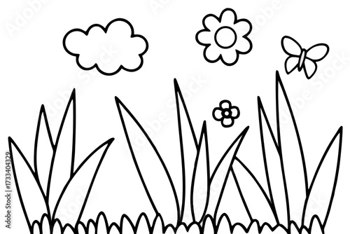 grass with flowers