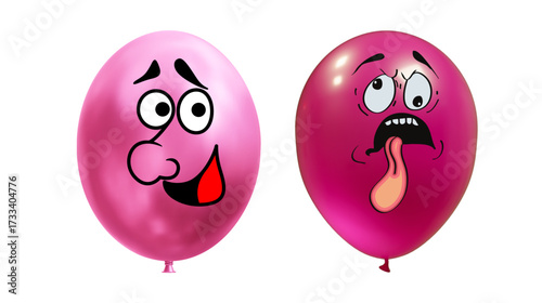 pink and purple balloons