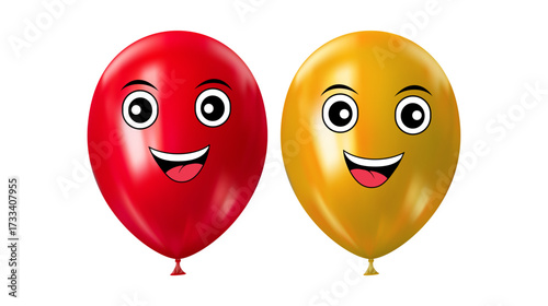 cute red and yellow balloon set