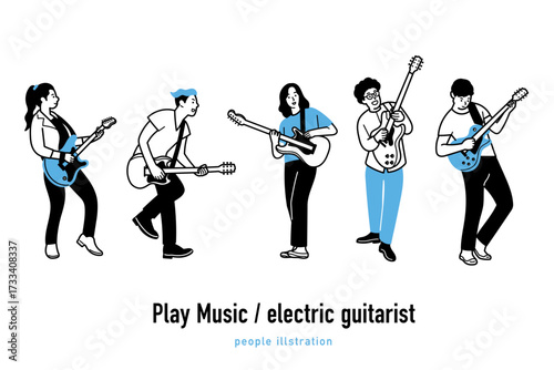 Electric guitar players.