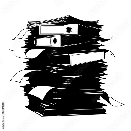 Stack of old books with ribbon details and a star of david symbol isolated on white background isolated on transparent background