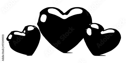 Valentine concept set 3d red heart object isolated on pink background for graphic decorate. 3d render illustation with object clipping path.
