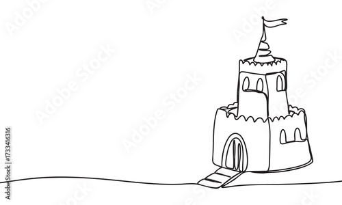 Sandcastle Line Art