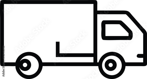 Bold Line Duotone Shuttle Minibus Flat Vector Icon for Public Transit, Group Travel, and Modern Transportation Infographics, Isolated on White Background.

