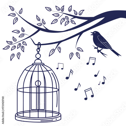 birds in cage
