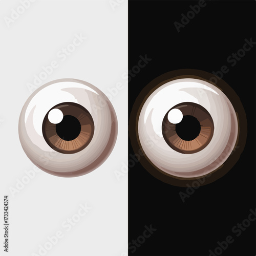  Wide-Eyed Emoji Comparison: Light vs. Dark Background Contrast

