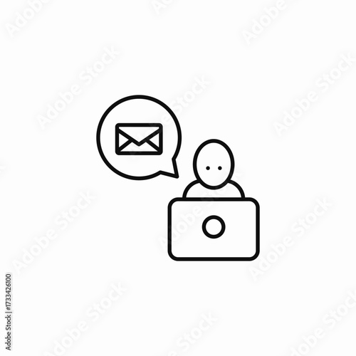 email sender icon sign vector