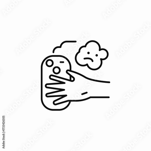 frustrated remote control icon sign vector