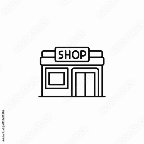 storefront building icon icon sign vector