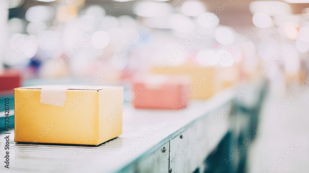 custom made wallpaper toronto digitalShipping packages on conveyor belt at warehouse during busy hours