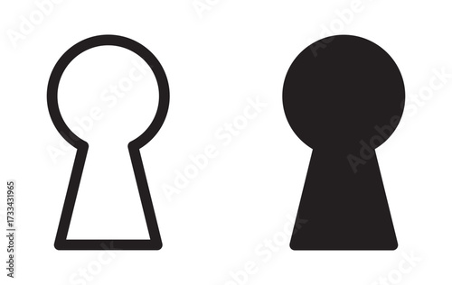key hole icon, vector illustration . 