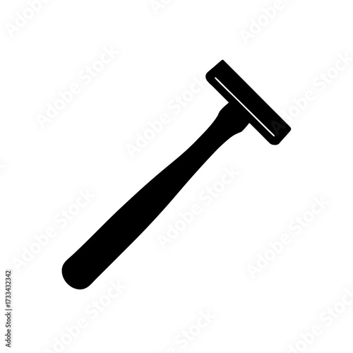 shaving razor icon black silhouette vector illustration on transparent background