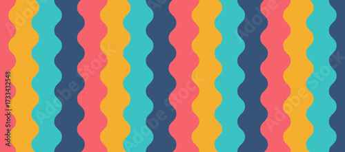 Gewellter Hintergrund mit knalligen Farben