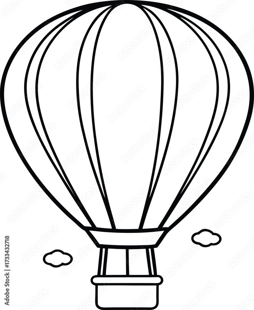 Obraz premium hot air balloon in sky illustration on transparent background