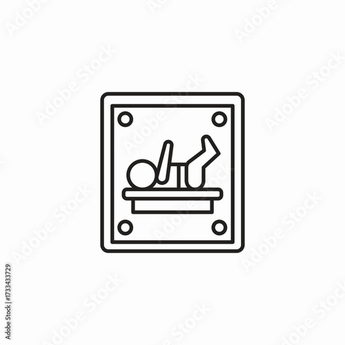 baby changing station icon sign vector