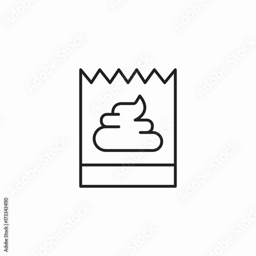 dog poop bag icon sign vector