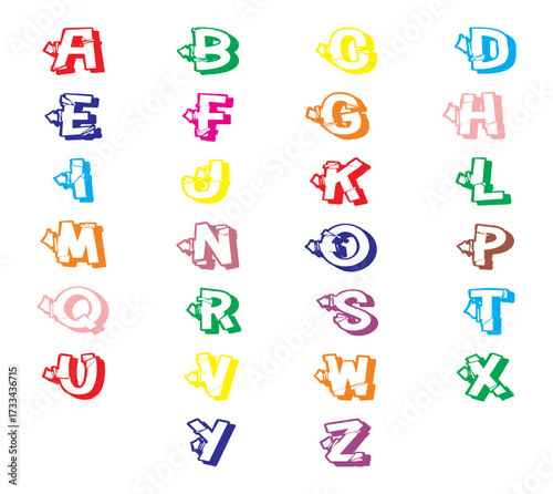 colorfull alphabet collection..