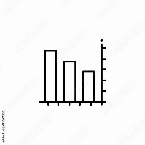 bar chart analysis icon sign vector