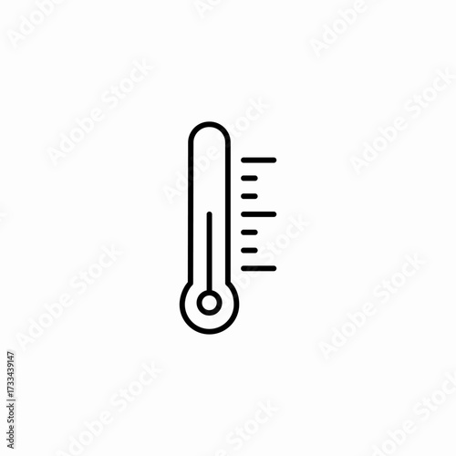 vertical temperature thermometer icon sign vector