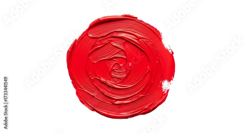 Red paint stroke isolated isolated on transparent background