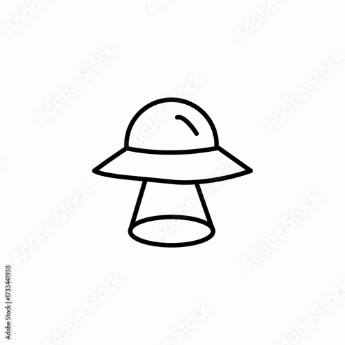 flying saucer ufo icon sign vector