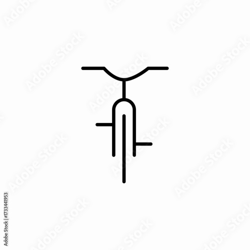 front view bicycle icon sign vector