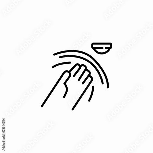 hand washing sensor icon sign vector