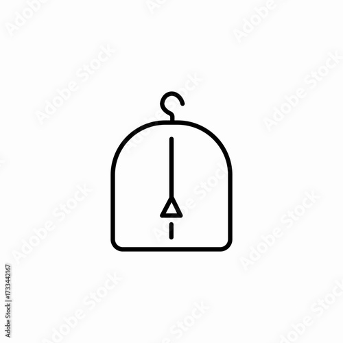 hanging analog scale icon sign vector