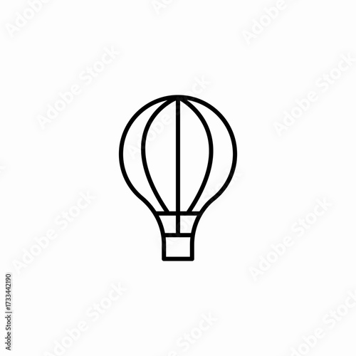hot air balloon icon sign vector