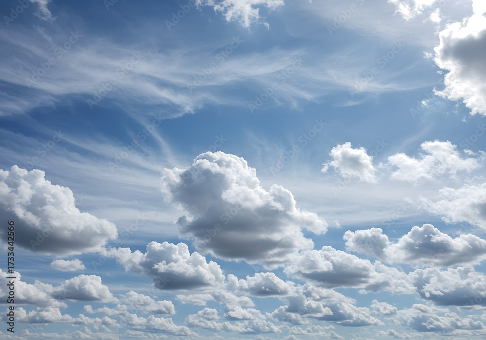 Fototapeta premium bright sky and cloudscape serene daylight atmospheric scene